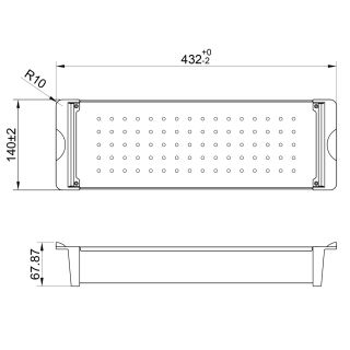 Коландер для кухонной мойки Reflexion Arno RX3014SS полированная сталь